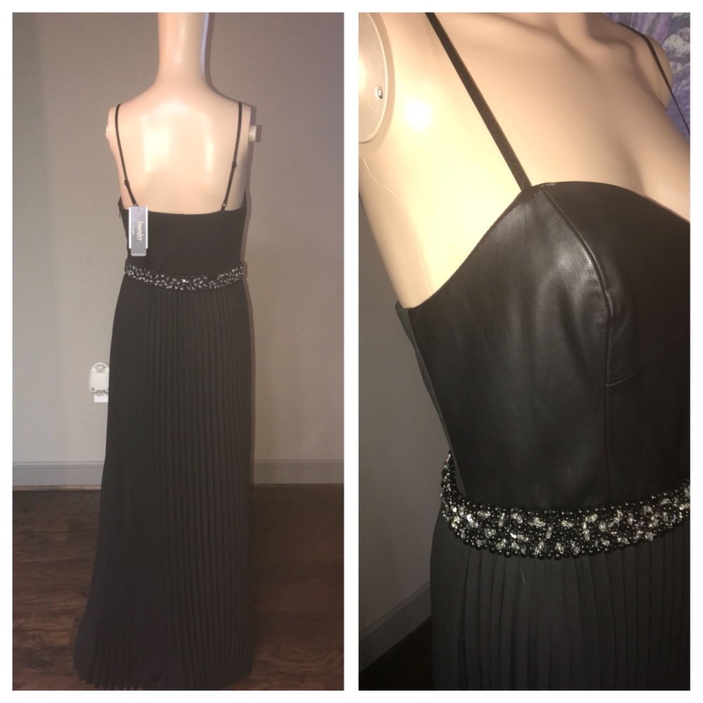 NWT Laundry by Shellie Segal Mixed Media Black Gown size 4 - Picture 4 of 6